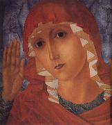 Kuzma Petrov-Vodkin The Mother of God of Tenderness towards Evil Hearts oil